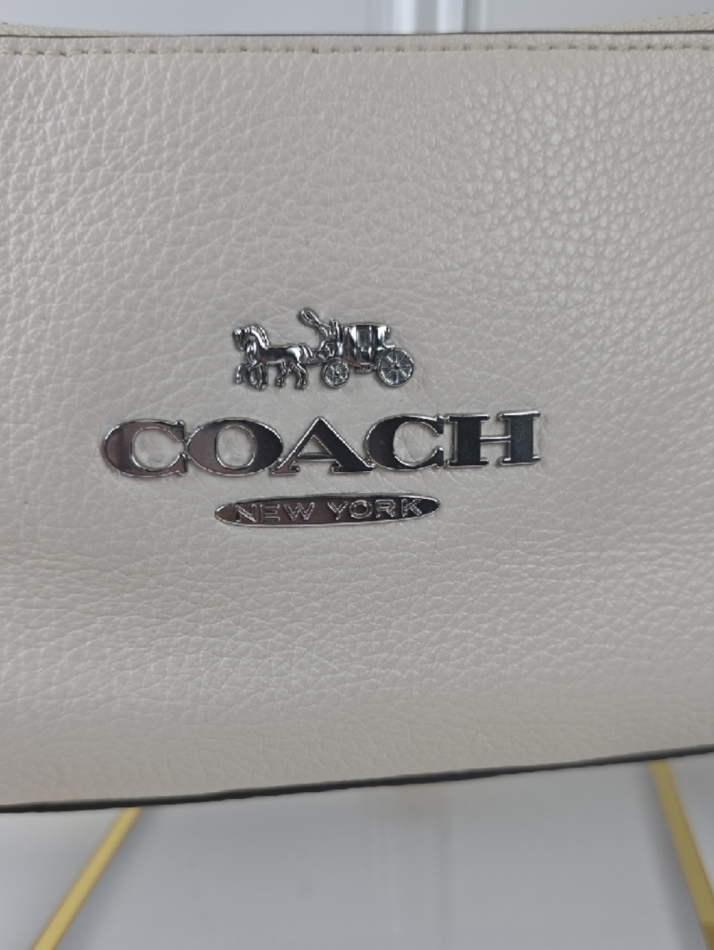 Coach Charlotte Hobo White Ivory Shoulder Hand Bag - Picture 4 of 13